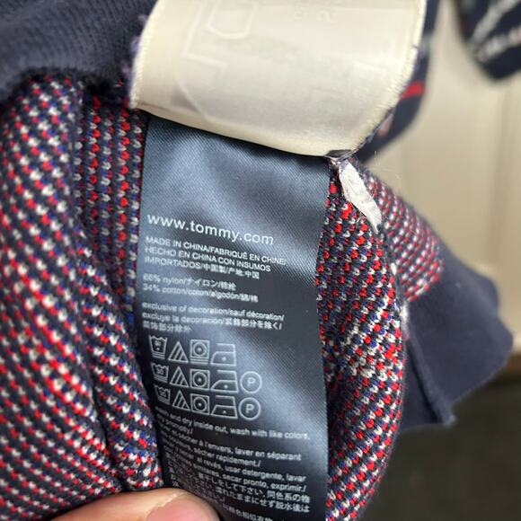 Vintage Tommy Hilfiger All Over Script Crew Sweater L 90s USA Streetwear Rare - Picture 9 of 13